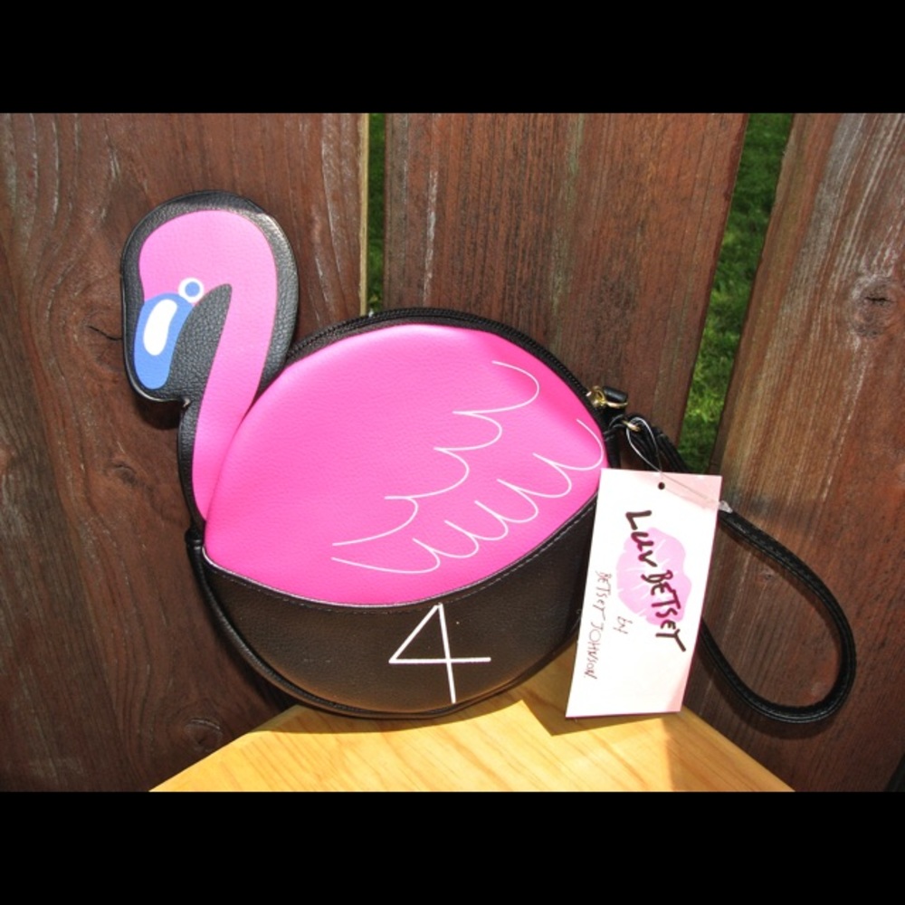 Betsey Johnson Kitsch Flamingo bag